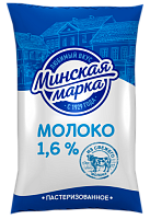 Молоко 1,6% 1 л пастеризованное "Минская марка"